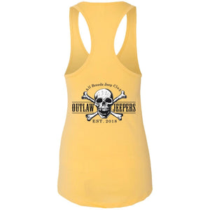 Outlaw Jeepers 2-sided print NL1533 Ladies Ideal Racerback Tank