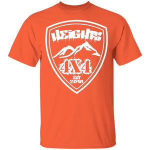 Heights 4x4 crest white logo G500B Gildan Youth 5.3 oz 100% Cotton T-Shirt