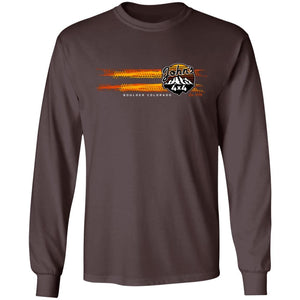 John's 4x4 tread print logo 2-sided print G240 LS Ultra Cotton T-Shirt