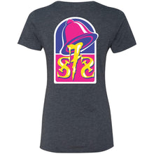 S7S white logo Taco 2-sided print NL6710 Ladies' Triblend T-Shirt