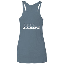 XJ Jeeps 2-sided print NL6733 Next Level Ladies' Triblend Racerback Tank