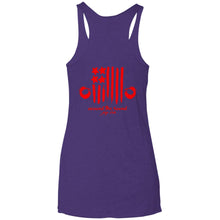 ASJC 2-sided print with Freedom flag on back NL6733 Next Level Ladies' Triblend Racerback Tank