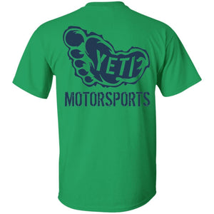 Yeti Motorsports blue logo 2-sided print G500 Gildan 5.3 oz. T-Shirt