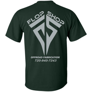 Flop Shop gray logo 2-sided print G200 Gildan Ultra Cotton T-Shirt