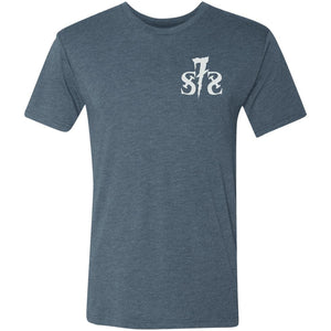 S7S white logo You Can't Wheel With Us 2-sided print NL6010 Men's Triblend T-Shirt