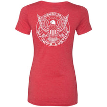 AmericanOffroadCustoms Horizontal white NL6710 Ladies' Triblend T-Shirt