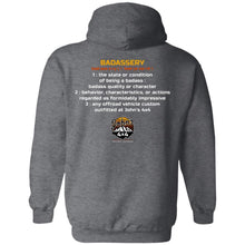 John's 4x4 BADASSERY 2-sided print G185 Gildan Pullover Hoodie 8 oz.