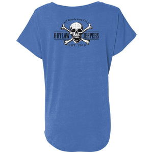 Outlaw Jeepers 2-sided print NL6760 Ladies' Triblend Dolman Sleeve