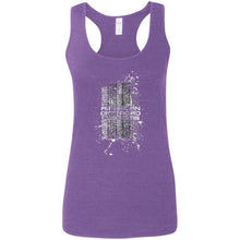 AmericanOffroadCustoms Vertical white G645RL Ladies' Softstyle Racerback Tank