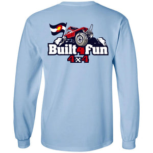 Built4Fun red 2-sided print G240 Gildan LS Ultra Cotton T-Shirt