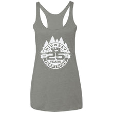 MWJT-25-years white logo NL6733 Ladies' Triblend Racerback Tank