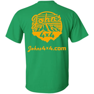 John's 4x4 BADASSERY Mountains 2-sided print G500 Gildan 5.3 oz. T-Shirt