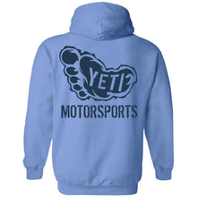 Yeti Motorsports blue logo 2-sided print G185 Gildan Pullover Hoodie 8 oz.