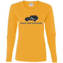 Black Jeep Battalion G540L Gildan Ladies' Cotton LS T-Shirt