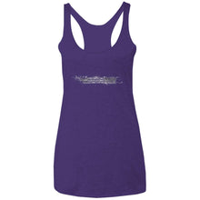 AmericanOffroadCustoms Horizontal white NL6733 Ladies' Triblend Racerback Tank