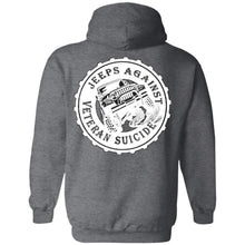 Unity Flag front, Jeeps Against Veteran Suicide back G185 Gildan Pullover Hoodie 8 oz.