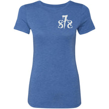 S7S white logo Taco 2-sided print NL6710 Ladies' Triblend T-Shirt