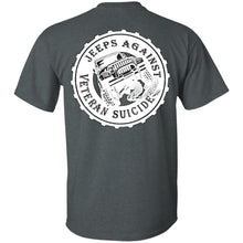 Unity Flag front, Jeeps Against Veteran Suicide back G200 Gildan Ultra Cotton T-Shirt