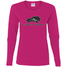 Black Jeep Battalion G540L Gildan Ladies' Cotton LS T-Shirt