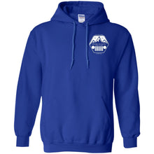 ASJC 2-sided print with Freedom flag on back G185 Gildan Pullover Hoodie 8 oz.