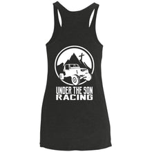 Under The Son Racing 2-sided print NL6733 Next Level Ladies' Triblend Racerback Tank