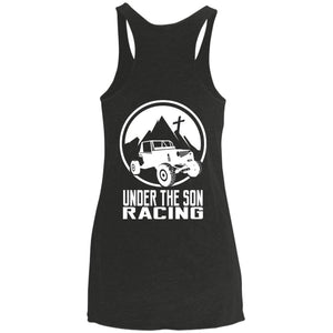 Under The Son Racing 2-sided print NL6733 Next Level Ladies' Triblend Racerback Tank