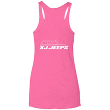 XJ Jeeps 2-sided print NL6733 Next Level Ladies' Triblend Racerback Tank