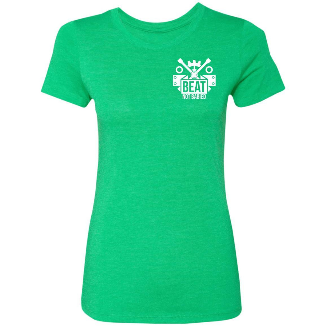 Work Hard Wheel Harder 2-sided print NL6710 Ladies' Triblend T-Shirt