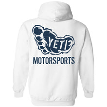 Yeti Motorsports blue logo 2-sided print G185 Gildan Pullover Hoodie 8 oz.