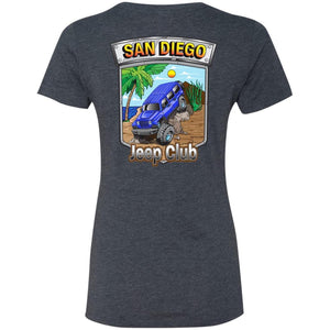 San Diego jeep club 2-sided print NL6710 Ladies' Triblend T-Shirt