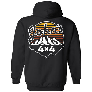 John's 4x4 2-sided print G185 Gildan Pullover Hoodie 8 oz.