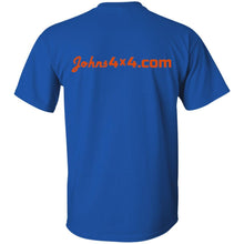 John's 4x4 tread print logo 2-sided print G500 5.3 oz. T-Shirt