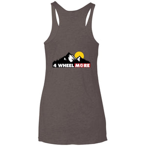 4 Wheel More 2-sided print NL6733 Next Level Ladies' Triblend Racerback Tank