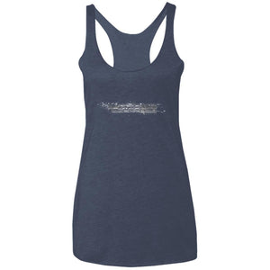 AmericanOffroadCustoms Horizontal white NL6733 Ladies' Triblend Racerback Tank
