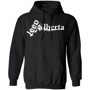 Jeep Alberta white logo G185 Gildan Pullover Hoodie 8 oz.