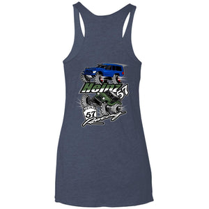 H57 Racing 2-sided print NL6733 Next Level Ladies' Triblend Racerback Tank