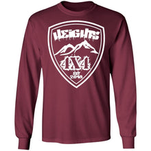 Heights 4x4 crest white logo G240 Gildan LS Ultra Cotton T-Shirt