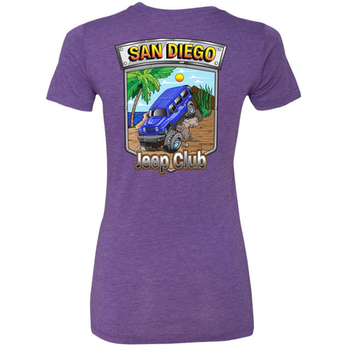 San Diego jeep club 2-sided print NL6710 Ladies' Triblend T-Shirt