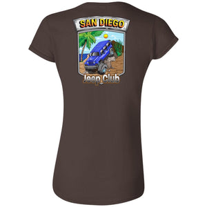 San Diego jeep club 2-sided print G640L Gildan Softstyle Ladies' T-Shirt