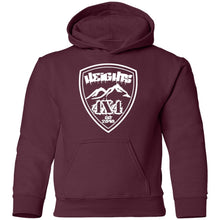 Heights 4x4 crest white logo G185B Gildan Youth Pullover Hoodie