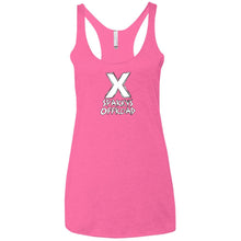 Sparky's Offroad white logo NL6733 Next Level Ladies' Triblend Racerback Tank