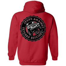 Unity Flag front & Jeeps Against Veteran Suicide back G185 Gildan Pullover Hoodie 8 oz.