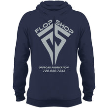 Flop Shop gray logo 2-sided print PC78H Port & Co. Core Fleece Pullover Hoodie