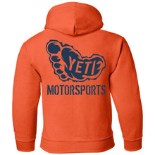 Yeti Motorsports blue logo 2-sided print G185B Gildan Youth Pullover Hoodie