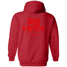 ASJC 2-sided print with Freedom flag on back G185 Gildan Pullover Hoodie 8 oz.