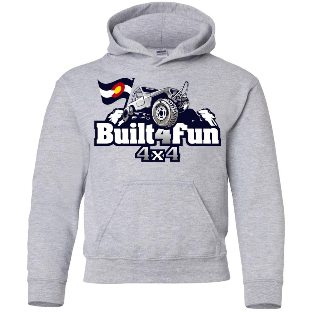 Built4Fun grey G185B Gildan Youth Pullover Hoodie
