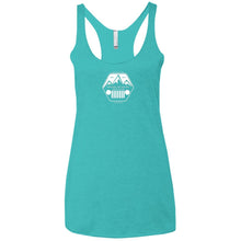 ASJC white logo NL6733 Next Level Ladies' Triblend Racerback Tank