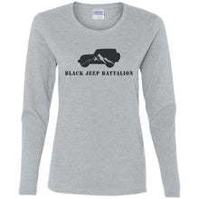 Black Jeep Battalion G540L Gildan Ladies' Cotton LS T-Shirt