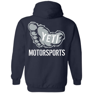 Yeti Motorsports logo 2-sided print G185 Gildan Pullover Hoodie 8 oz.