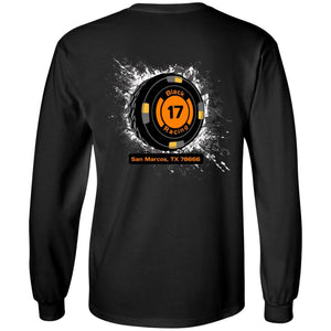 Black 17 2-sided print G240B Gildan Youth LS T-Shirt